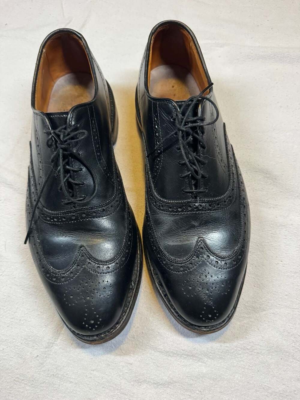 Allen Edmonds Chester 1903 Black Leather Wingtip Oxford Dress Shoes Size 10.5 D